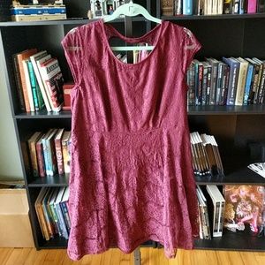 NWOT Burgundy lace American Rag dress